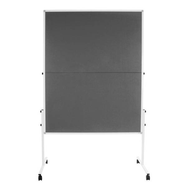 Floordirekt Filz-Moderationstafel - Grau - 150 x 120 cm - Klappbar - Mit Rollen