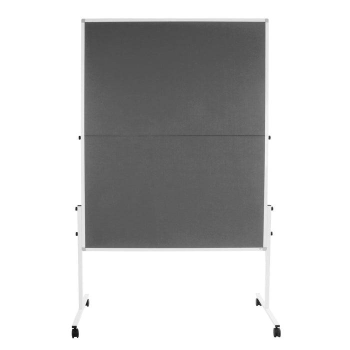 Floordirekt Filz-Moderationstafel - Grau - 150 x 120 cm - Klappbar - Mit Rollen-0