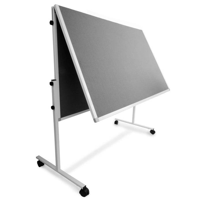 Floordirekt Filz-Moderationstafel - Grau - 150 x 120 cm - Klappbar - Mit Rollen-1