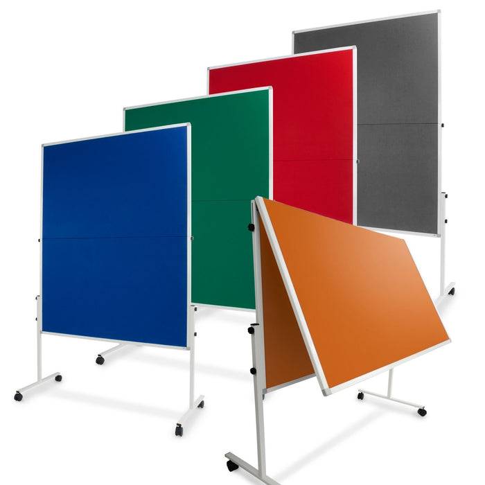 Symbolbild für Floordirekt Filz-Moderationstafel - Grau - 150 x 120 cm - Klappbar - Mit Rollen