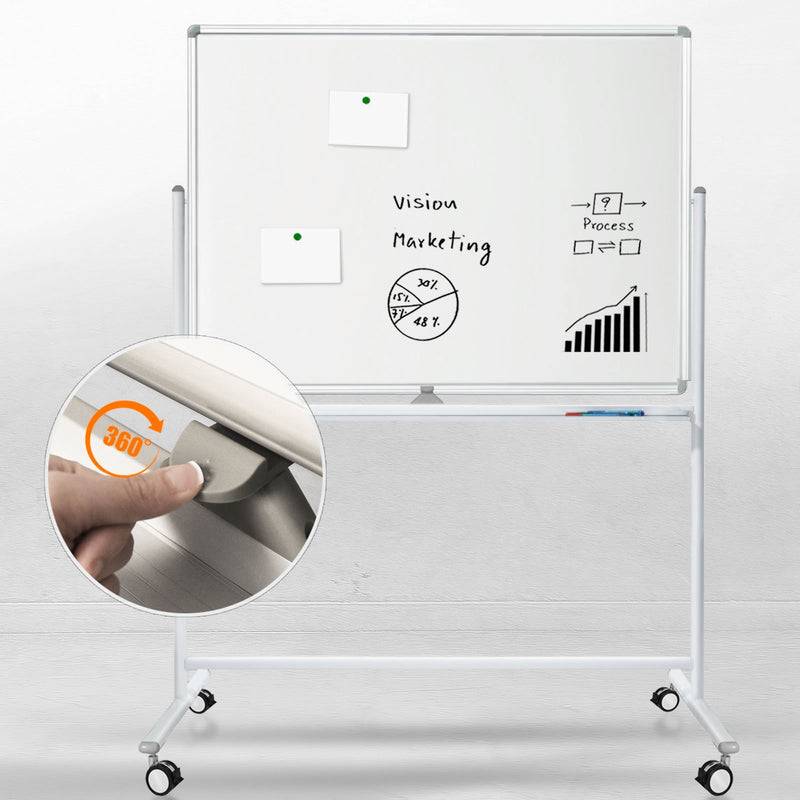 Floordirekt Whiteboard speziallackiert - Mobile & drehbare Tafel - Weiß & Magnetisch - 90 x 120 cm-2