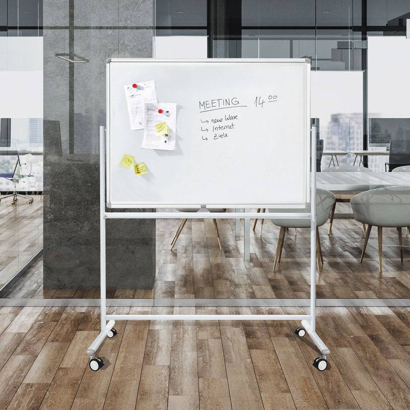 Floordirekt Whiteboard Stanford - Lackiert - Mobil & drehbar - Für Büro, Gewerbe & Privat - 120 x 180 cm-1