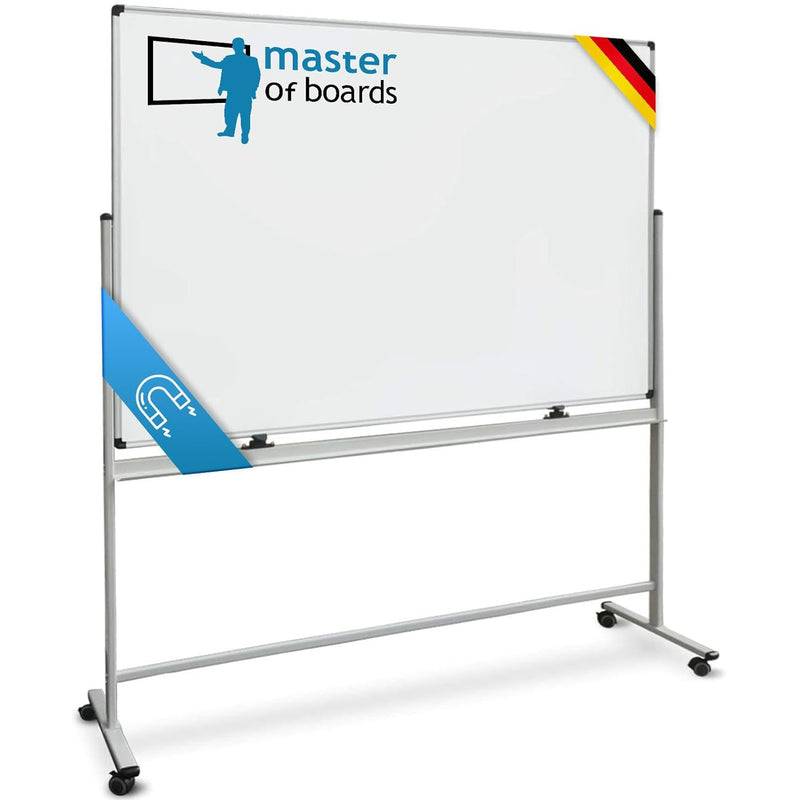 Floordirekt Whiteboard Stanford - Lackiert - Mobil & drehbar - Für Büro, Gewerbe & Privat - 120 x 180 cm-0
