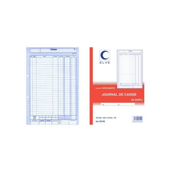 ELVE Manifold Journal de caisse, 297 x 210 mm, dupli
