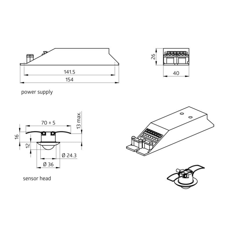 BEG Brück Electronic Präsenzmelder PD9M1CSDB-IP-1