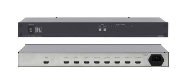 KRAMER VM-8H - 1:8 HDMI-Verteilverstärker (19" Rackformat | 1HE | LED-Anzeige | HDTV | HDCP)