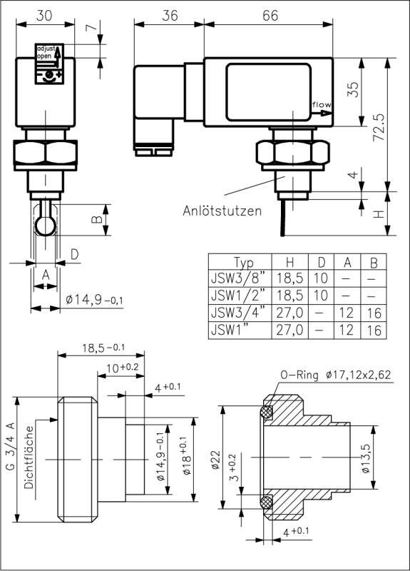 Alre-it Strömungswächter JSW-1/2-4
