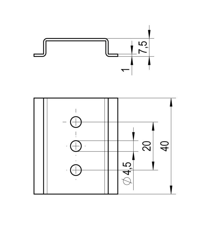 Alre-it Normschiene m.Bohrlöchern JZ-13-4
