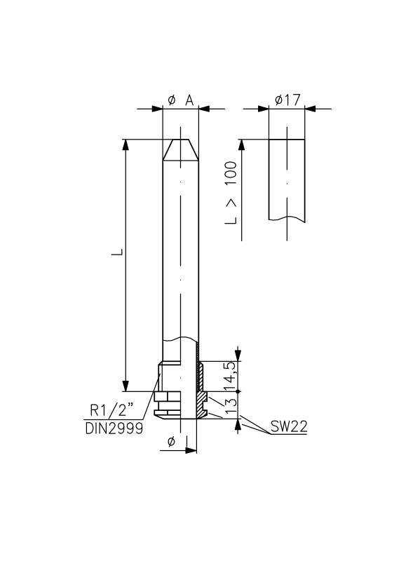 Alre-it Tauchhülse NTHK-2-100-4