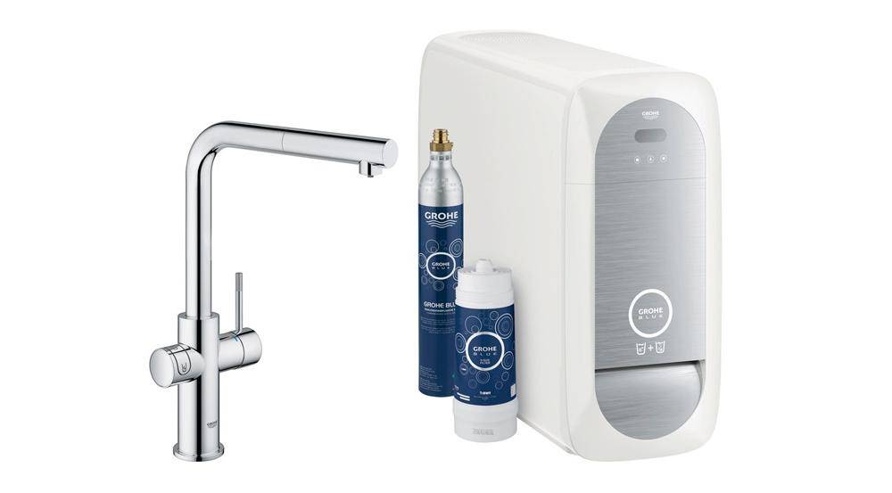 Grohe EH-Spültischbatterie BLUE HOME Starter-Kit L-Auslauf chr-0