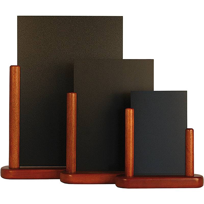 Securit Tischaufsteller ELEGANT, klein, mahagoni-0