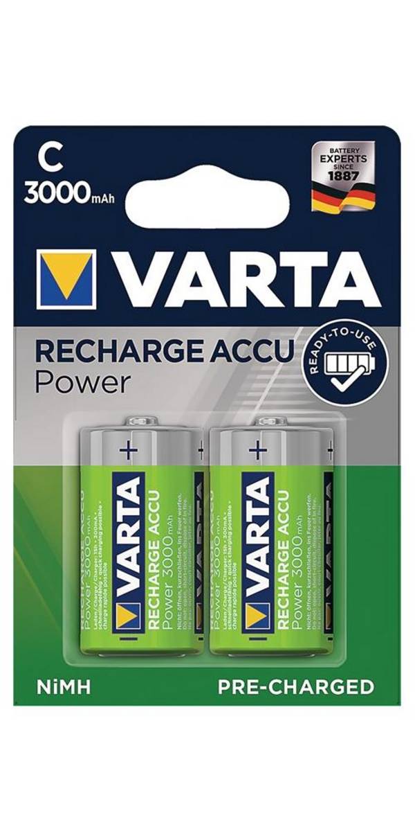 Varta Power Accu - Batterie 2 x C - NiMH - (wiederaufladbar) - 3000 mAh