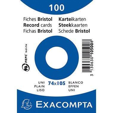 Karteikarte DIN A7 blanko weiß 100 St./Pack. - Artikel: 144074801-0