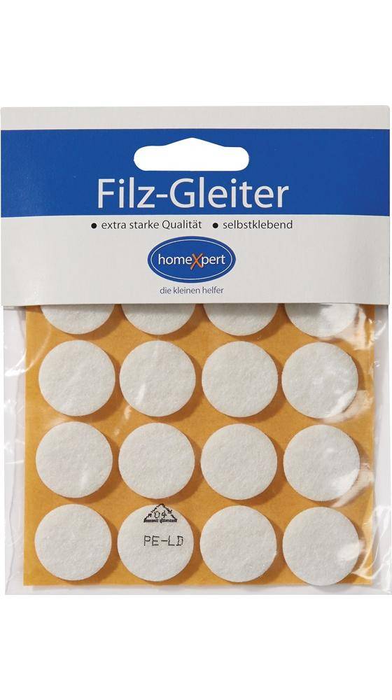 Filzgleiter 17mm Filz weiß selbstkl.16 St./SB-Karte