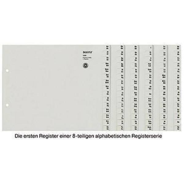 Registerserie DIN A4 A-Z für 8Ordner halbe Höhe grau - Artikel: 121026180