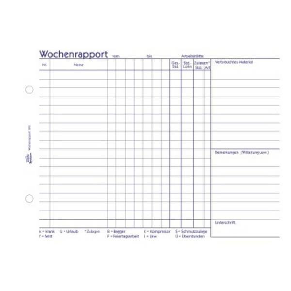 AVERY Zweckform Wochenbericht DIN A5 quer nicht selbstdurchschreibend