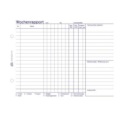AVERY Zweckform Wochenbericht DIN A5 quer nicht selbstdurchschreibend-0