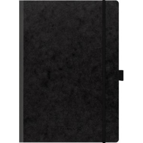 Kladde Fact!plus A4 kariert 96 Blatt 90g/qm Karton-Einband flexibel Gummizugverschluß schwarz