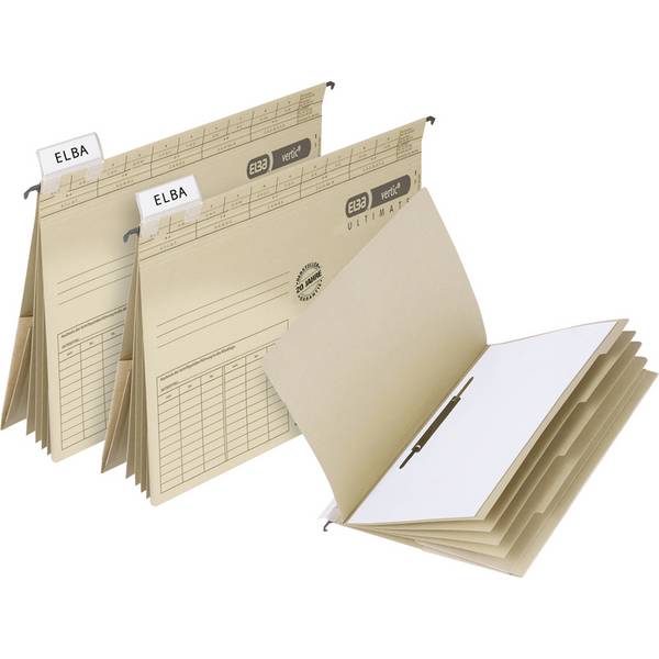 ELBA - 5 Personalhefter vertic ULTIMATE Karton naturbraun