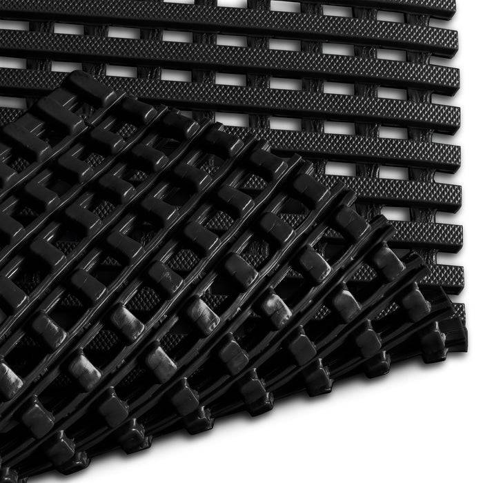 FLOORDIREKT Anti-Rutschmatte Adria - UV-beständige Arbeitsplatzmatte für Nasszonen - Schwarz - 120 x 50 cm-1