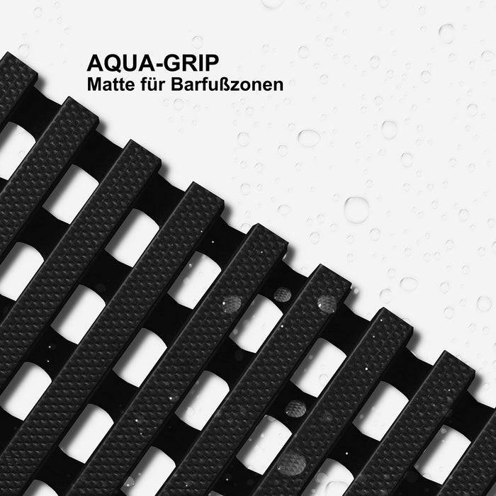 FLOORDIREKT Anti-Rutschmatte Adria - UV-beständige Arbeitsplatzmatte für Nasszonen - Schwarz - 120 x 50 cm-3