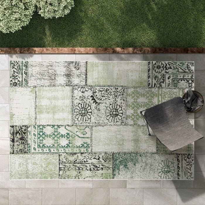 KARAT Outdoorteppich Cotton - Für den Innen- und Außenbereich geeignet - Grün - 80 x 150 cm-3