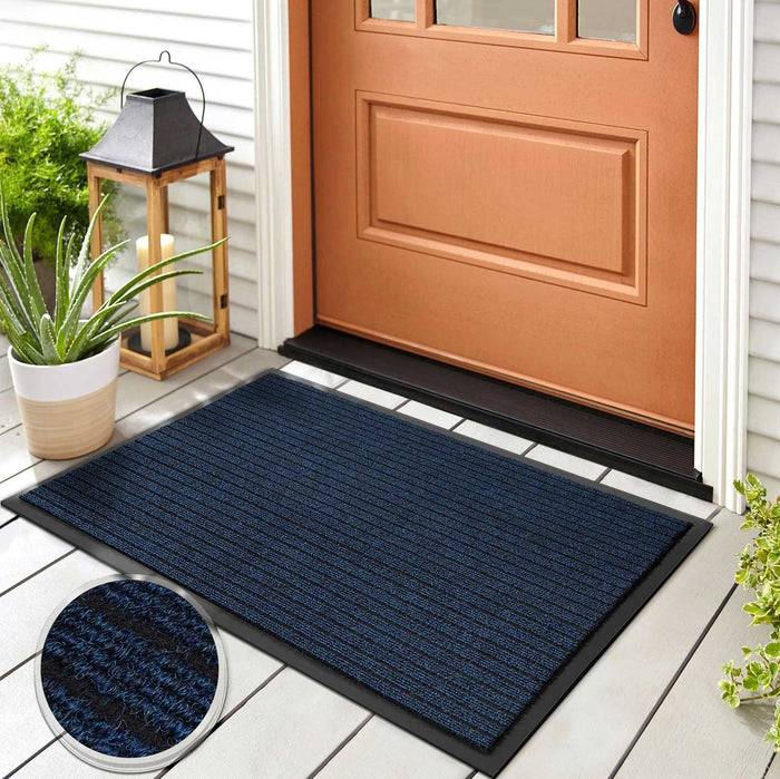 KARAT Schmutzfangmatte Dura - Türmatte für Innen & Außen - Robust & Pflegeleicht - Blau - 50 x 80 cm-1