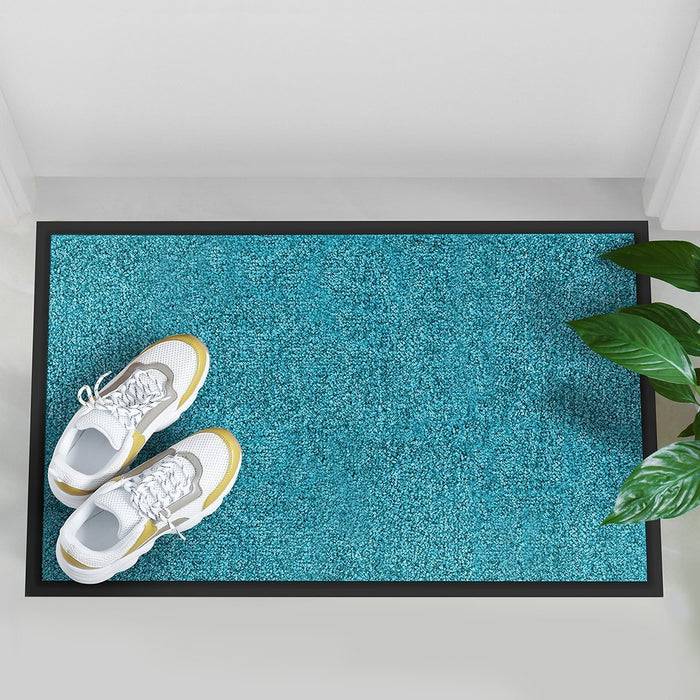 FLOORDIREKT Fußmatte Rhine - Schmutzfangmatte für Innen- & Außenbereiche - Türkis - 40 x 60 cm-2