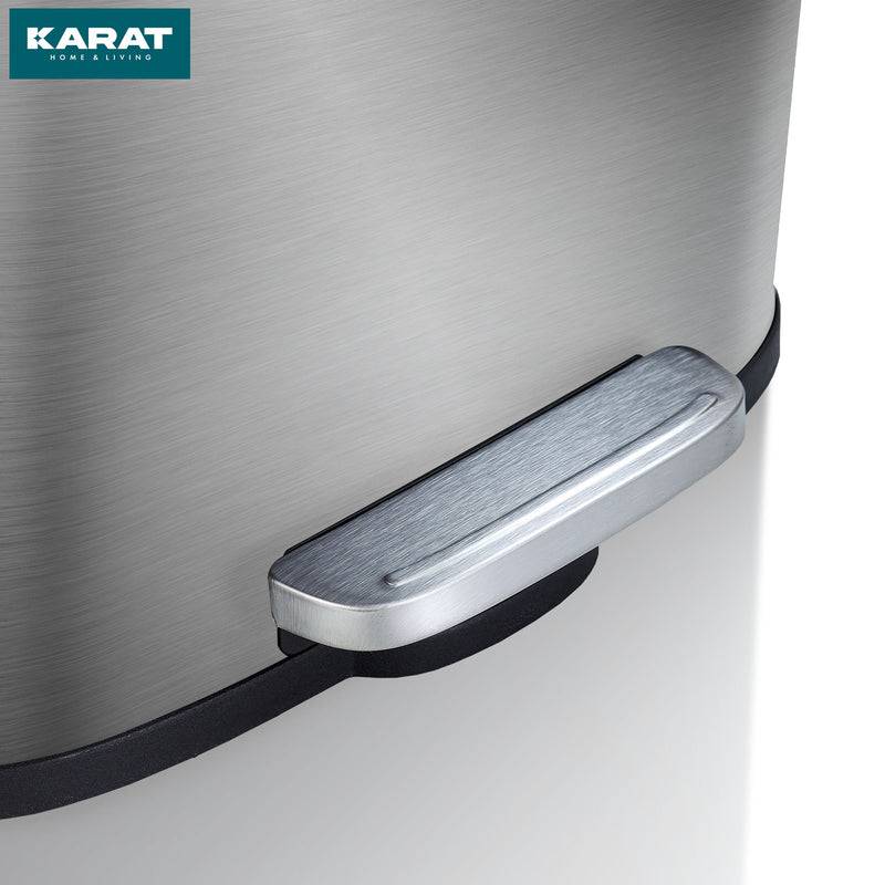 Floordirekt Mülleimer Dustin - aus Edelstahl mit Absenkautomatik - Silber - 50 Liter-3