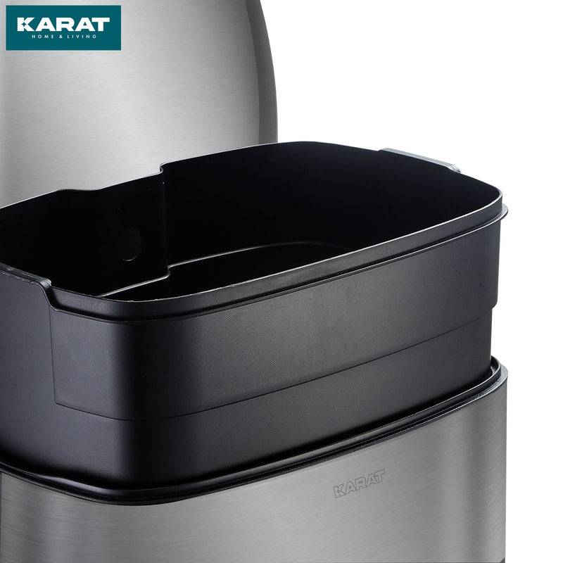 Floordirekt Mülleimer Dustin - aus Edelstahl mit Absenkautomatik - Silber - 50 Liter-4