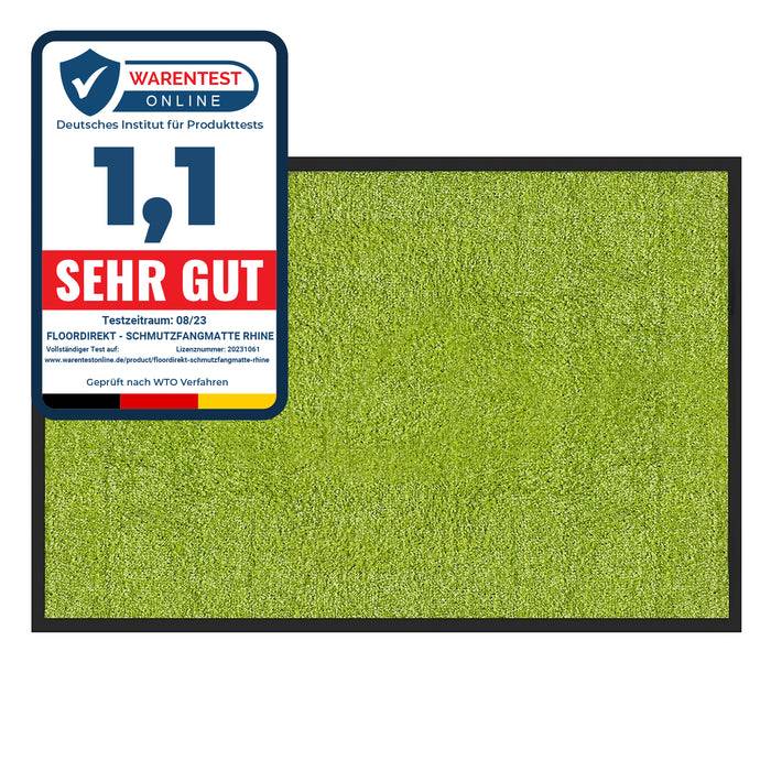 FLOORDIREKT Fußmatte Rhine - Schmutzfangmatte für Innen- & Außenbereiche - Limone - 60 x 90 cm-0