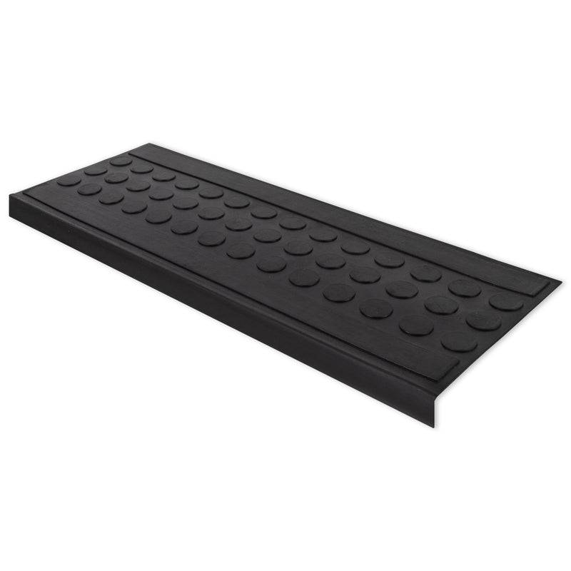 Floordirekt Gummi-Stufenmatte Coin - 25 x 75 cm - 1 Stufenmatte - für Außenbereiche - Geriffelte Antirutschmatte-0