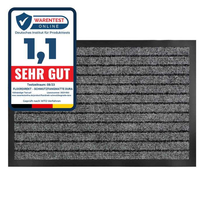 KARAT Schmutzfangmatte Dura - Türmatte für Innen & Außen - Robust & Pflegeleicht - Grau - 66 x 185 cm-0