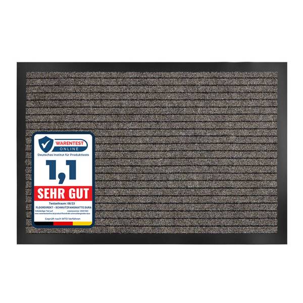 KARAT Schmutzfangmatte Dura - Türmatte für Innen & Außen - Robust & Pflegeleicht - Beige - 40 x 60 cm