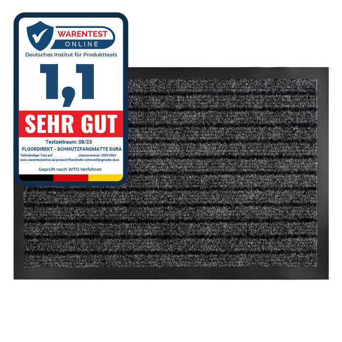 KARAT Schmutzfangmatte Dura - Türmatte für Innen & Außen - Robust & Pflegeleicht - Anthrazit - 100 x 150 cm-0