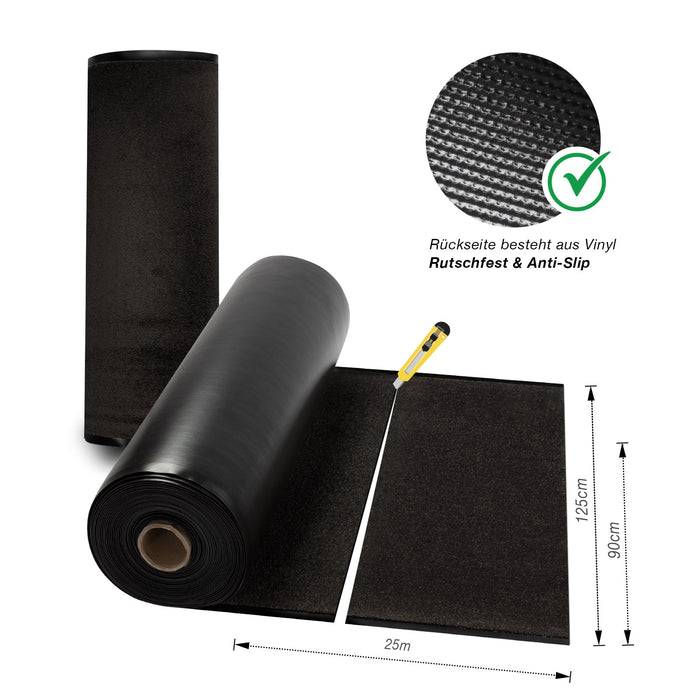FLOORDIREKT Schmutzfangmatte Performa XXL - Hohe Absorbationsfähigkeit - 120 x 300 cm - Schwarz-3