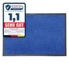 FLOORDIREKT Schmutzfangmatte Monochrom - Antistatisch & Rutschfest - Blau - 200 x 400 cm