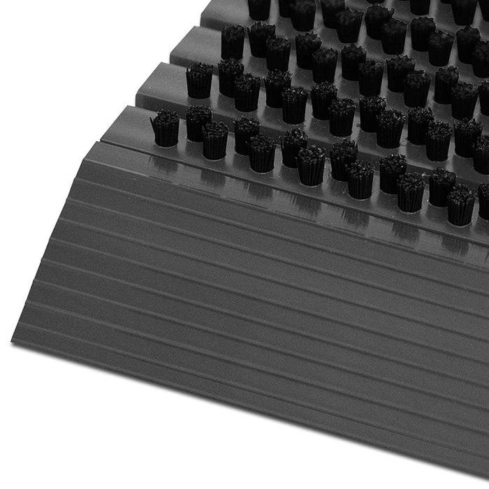 FLOORDIREKT Türmatte Power Brush - Hochwirksamer Fußabtreter - Mit robusten Power-Bürsten - Schwarz - 60 x 90 cm-1