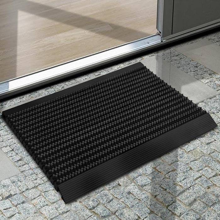 FLOORDIREKT Türmatte Power Brush - Hochwirksamer Fußabtreter - Mit robusten Power-Bürsten - Schwarz - 60 x 90 cm-2
