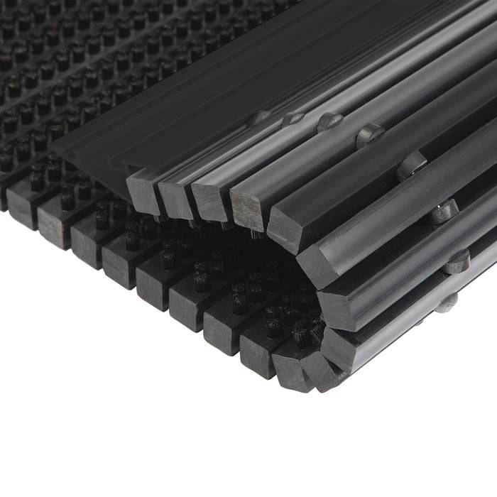 FLOORDIREKT Türmatte Power Brush - Hochwirksamer Fußabtreter - Mit robusten Power-Bürsten - Schwarz - 60 x 90 cm-4