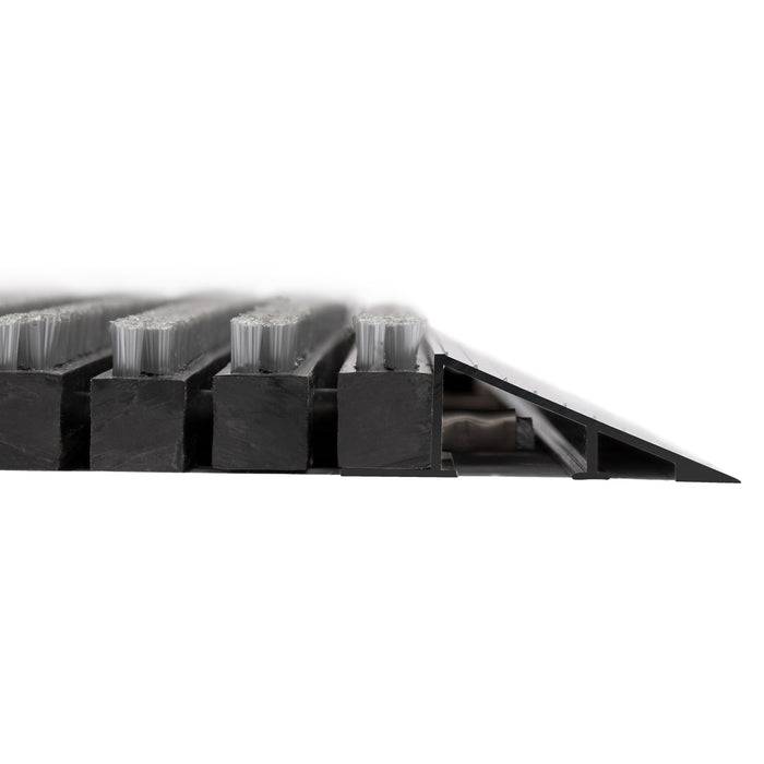 FLOORDIREKT Türmatte Power Brush - Hochwirksamer Fußabtreter - Mit robusten Power-Bürsten - Grau - 50 x 80 cm-2