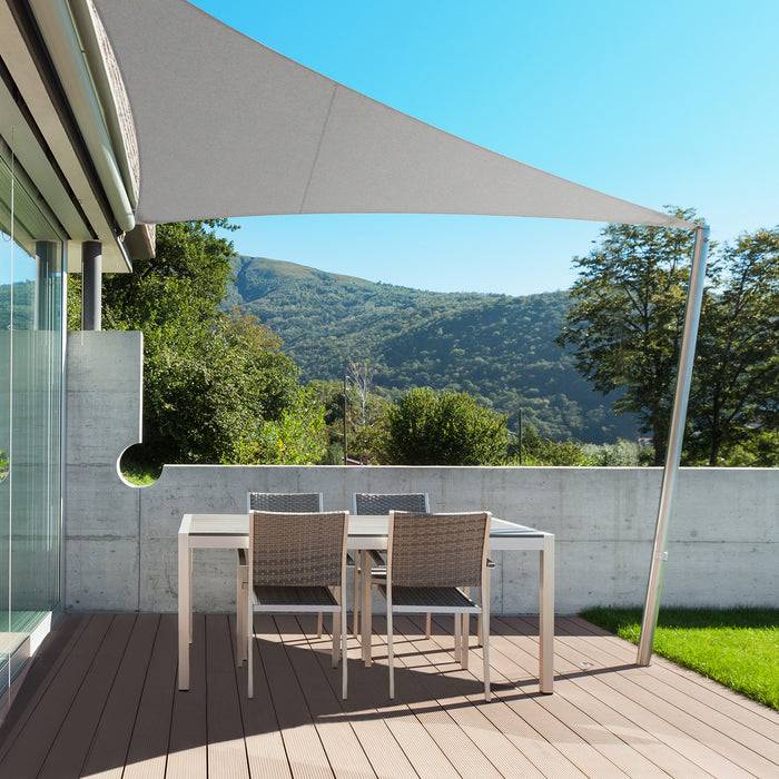 CASA PURA Wasserabweisendes Sonnensegel - Für Garten und Balkon - Grau - 3,6x3,6x5,1 m-4