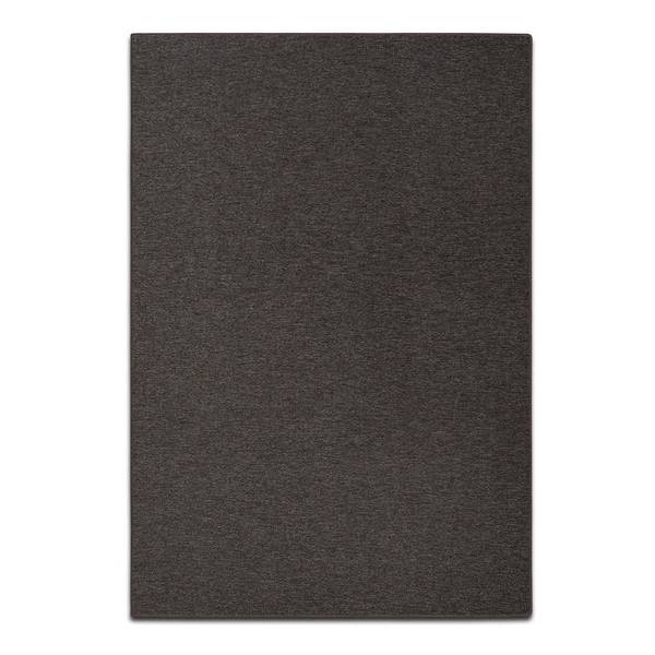 FLOORDIREKT Teppich-Läufer London - Pflegeleichter Schlingenfloor -  Dunkelbraun - 80 x 500 cm