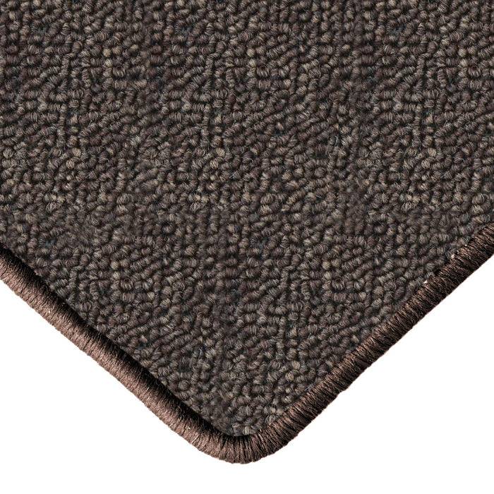 FLOORDIREKT Teppich-Läufer London - Pflegeleichter Schlingenfloor - Dunkelbraun - 80 x 100 cm-3