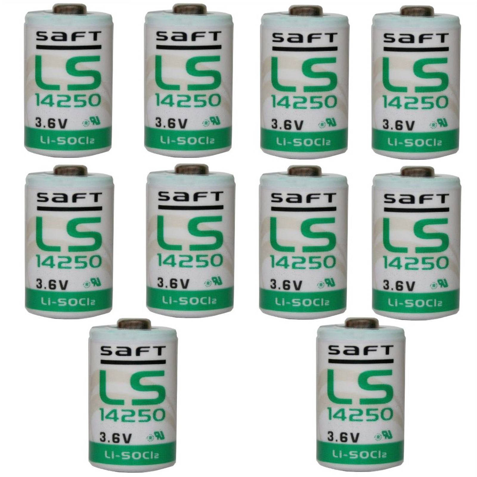 10x Lithium Batterie Saft LS14250 1/2AA 3,6Volt, 3,6V, Lithium-Thionylchlorid-0