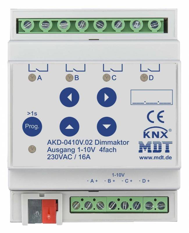 MDT technologies Dimmaktor 4-fach 4TE REG AKD-041-0