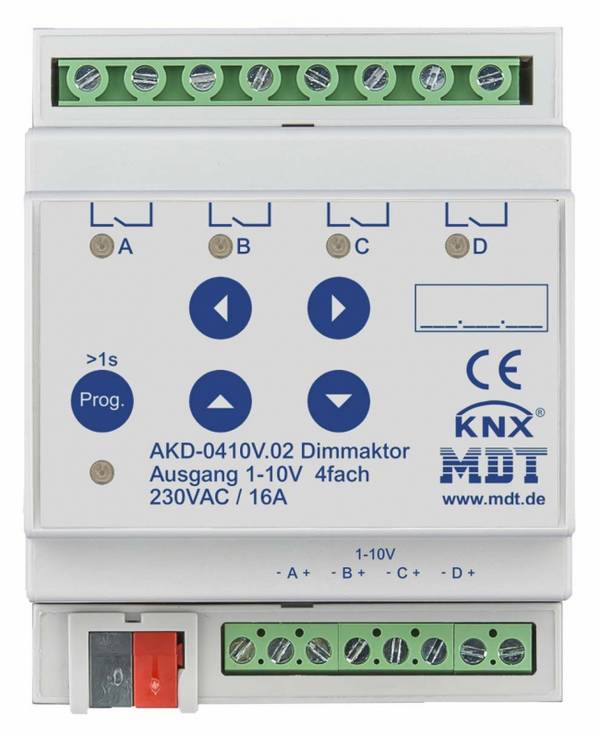 MDT technologies Dimmaktor 4-fach 4TE REG AKD-041