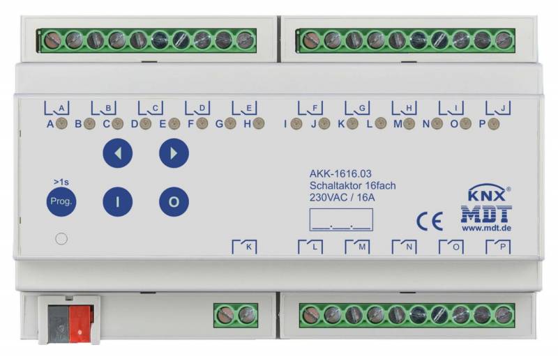 MDT technologies Schaltaktor 16-fach 8TE AKK-1616-0