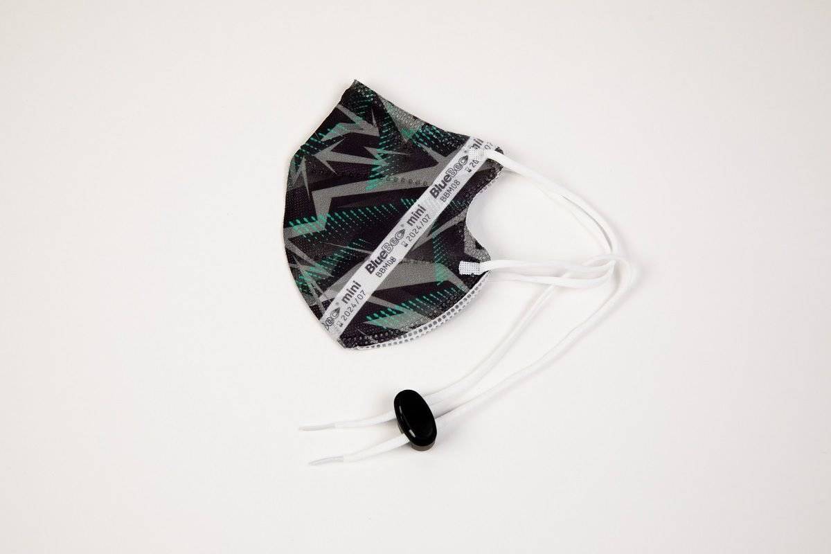 emissimo Mini Schutzmaske, XS für kleine, schmale Gesichter, Made in Germany 10er Box Techno-2