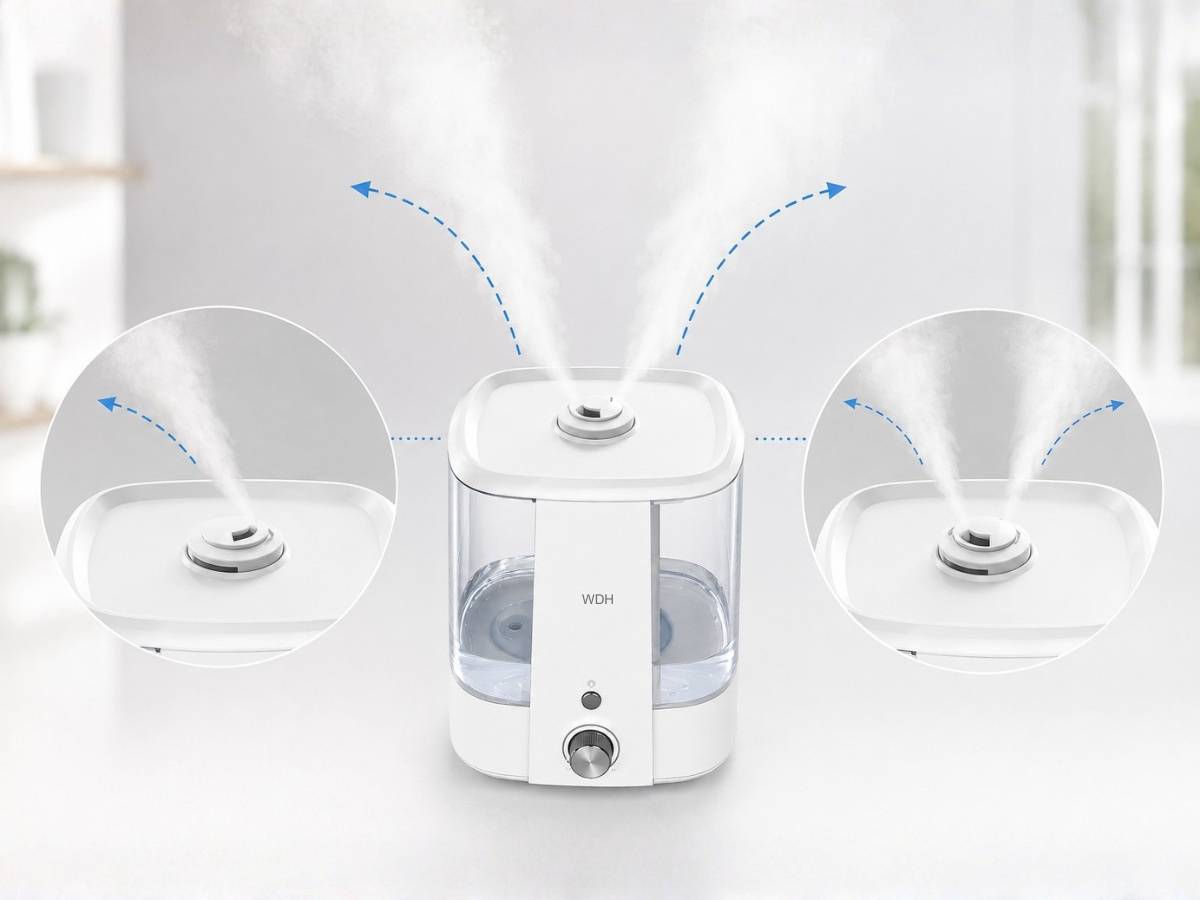 WDH Luftbefeuchter WDH-SK6630 - 40m² - Ultra-feiner Wasserdampf - 25W - flüsterleise - für Pflanzen, Tiere, Baby, Kinder-1